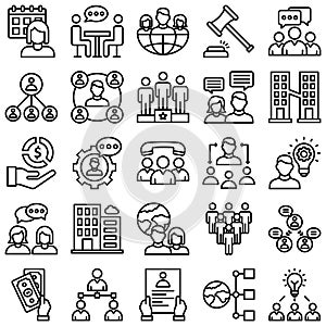 HR Management Vector Icons Set every single icon can be easily modified or edited