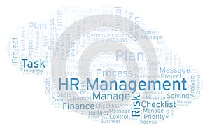 HR Management word cloud, made with text only.