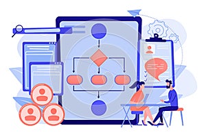 Employee assessment software concept vector illustration.