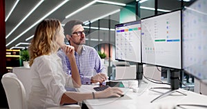 An HR Manager Using Software To Interview Talent