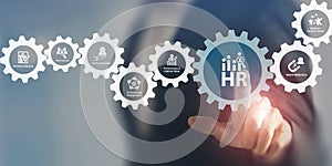 HR, People analytics concept. Transforming HR