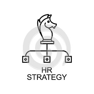 HR strategy line icon. Element of human resources icon for mobile concept and web apps. Thin line HR strategy icon can be used for