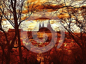 Hradcany hill is dominated by a large complex of Prague Castle with a beautiful view of the city. Religious sites include the Got