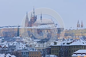 Hradcany in winter, Prague, Czech Republic