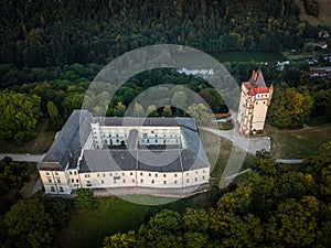 Hradec nad Moravici Castle in Opavia region in Czech republic