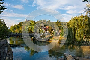 Hradecky Bridge in Ljubljana, Slovenia