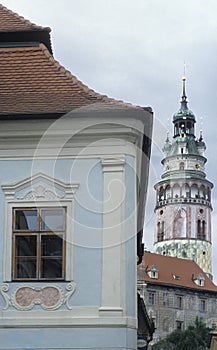 The Hradek of Cesky Krumlov is the round painted tower of the town Castle and the symbol of the town itself. Cesky Krumlov is one