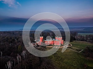 Hradek at Nechanice is a neo-Gothic chateau in west bohemia in Czech Republic