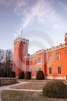 Hradek at Nechanice is a neo-Gothic chateau in west bohemia in Czech Republic