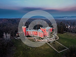 Hradek at Nechanice is a neo-Gothic chateau in west bohemia in Czech Republic