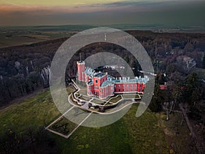 Hradek at Nechanice is a neo-Gothic chateau in west bohemia in Czech Republic