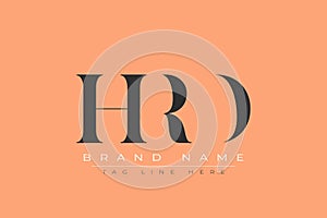HRD abstract letter logo design