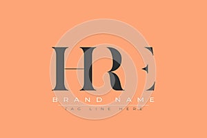 HRE abstract letter logo design