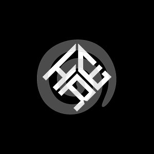 HRE letter logo design on black background. HRE creative initials letter logo concept. HRE letter design photo