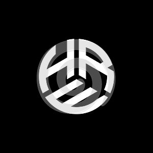 HRE letter logo design on white background. HRE creative initials letter logo concept. HRE letter design photo
