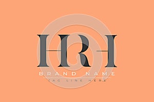 HRH abstract letter logo design
