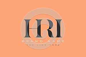 HRI abstract letter logo design