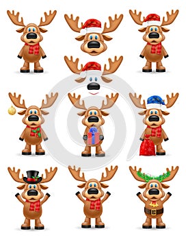 ÃÂhristmas deer new year holiday symbol vector illustration photo