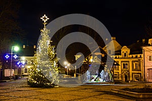 Ð¡hristmas installation in czech village.