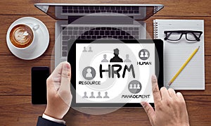 HRM Human Resource Management Strategy Planning Working HRM man