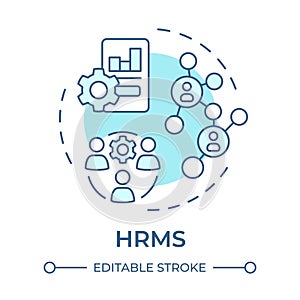 HRMS soft blue concept icon