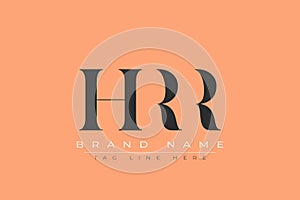 HRR abstract letter logo design