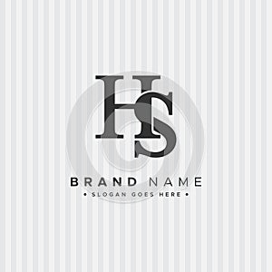 HS Vector Logo Template - Simple Icon for Initial Letter H and S Monogram
