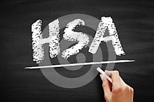 HSA Health Savings Account - tax-advantaged account to help people save for medical expenses that are not reimbursed by high-