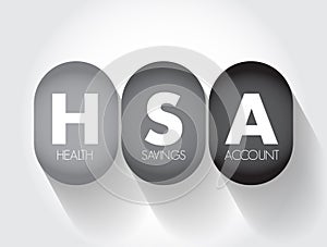 HSA Health Savings Account - tax-advantaged account to help people save for medical expenses that are not reimbursed by high-