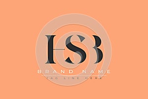HSB abstract letter logo design