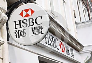 HSBC Bank Sign