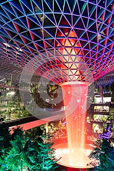 The HSBC Rain Vortex in Jewel Changi Airport photo