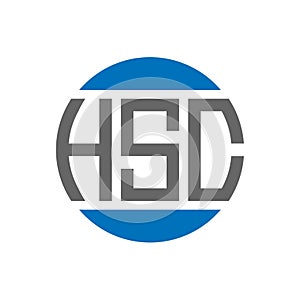 HSC letter logo design on white background. HSC creative initials circle logo concept. HSC letter design