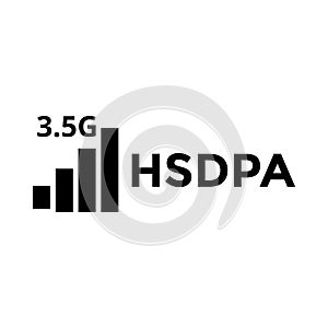 Hsdpa signal icon design template vector isolated