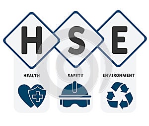 HSE - Health Safety Environment . business concept.
