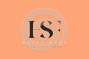 HSF abstract letter logo design