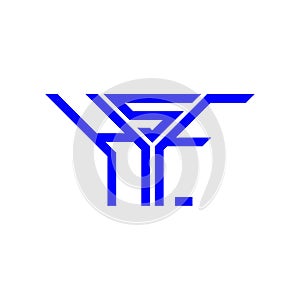 HSF letter logo creative design with vector graphic, HSF