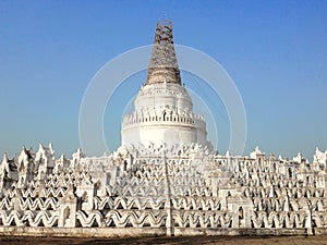 The Hsinbyume white pagoda in the Mingun village