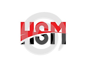 HSM Letter Initial Logo Design Vector Illustration photo