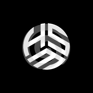 HSM letter logo design on white background. HSM creative initials letter logo concept. HSM letter design photo