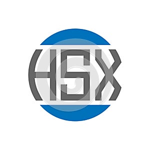 HSX letter logo design on white background. HSX creative initials circle logo concept. HSX letter design