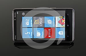 HTC HD7 running Windows Phone 7
