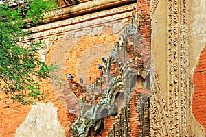 Htilominlo Temple Wall Engraving, Bagan, Myanmar