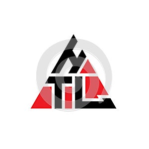 HTL triangle letter logo design with triangle shape. HTL triangle logo design monogram. HTL triangle vector logo template with red