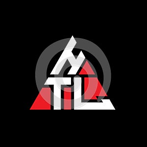 HTL triangle letter logo design with triangle shape. HTL triangle logo design monogram. HTL triangle vector logo template with red
