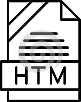 HTM Outline Vector Icon