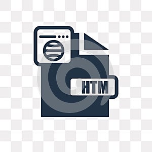 Htm vector icon isolated on transparent background, Htm transpa