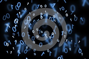 Html or binary code and computer technology concept