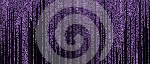 Html or binary code and computer technology concept. Panoramatic