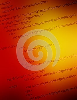 Html code closeup photo